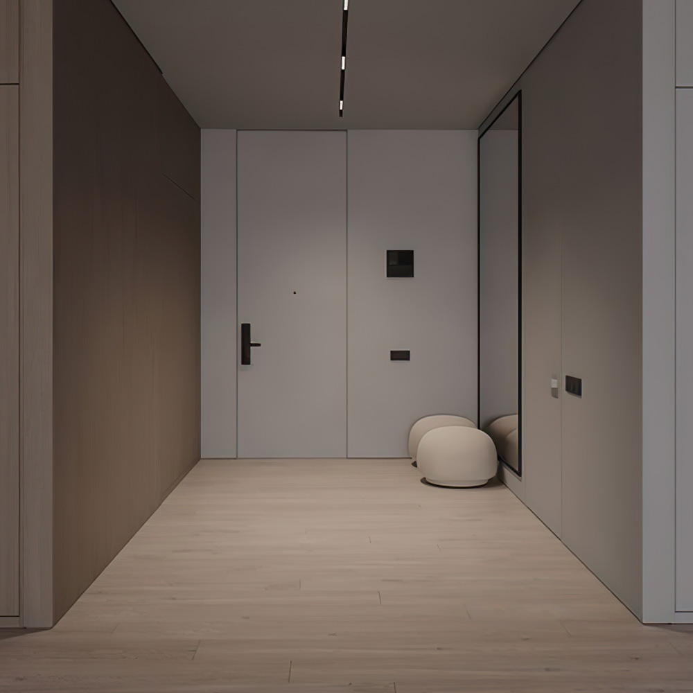 A top-to-ceiling hidden door